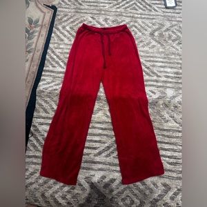 Velour Track Pants - Red - S (Part of CoOrd Set!)